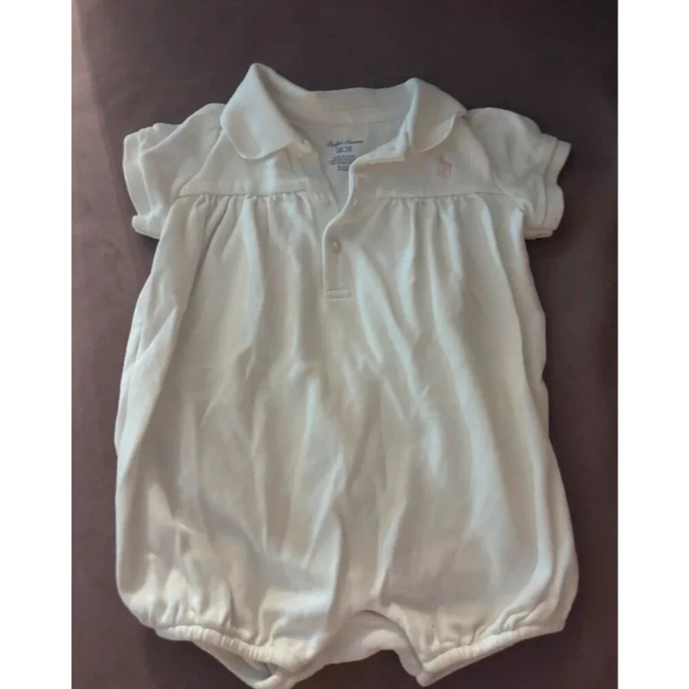 Ralph Lauren Baby Cotton Polo Bubble Romper size 6M